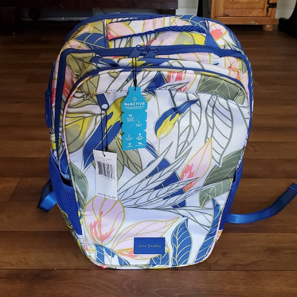 Vera Bradley Handbags - Vera Bradley ReActive Grand Backpack Rain Forest Leaves